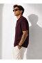 Men's Short Sleeve Ribbed Half Button Closure Polo Collar T-Shirt 26001 - 4