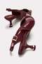 Women's Buckle-Back Open-Back Thin Heeled Shoes Bordo Yanki̇ - 5