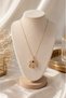 Steel Necklace with Evil Eye Pendant (Gold Color) - 2