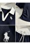 Polo Collar Embroidered Drawstring Set - 4