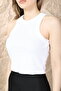 Women's Compact Combed Cotton Camisole Ribbed Tank Top Crop 95% Cotton 5% Elastane - 2