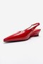 Rosella Red Patent Leather Mini Wedge Women's Heeled Shoes - 6