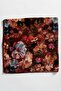 Women's Coffee Red Floral Patterned Organic Cotton Soft Scarf - 2