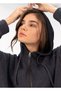Cool Relax Anthracite Women's Hooded Zippered Women's Sports Sweatshirt - 6