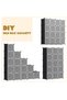 12 Cube Storage Organizer Cabinet Closet Storage Shelves Plastic Storage Shelving for Bedroom, Living Room, Office Black 147*107*37cm - 4