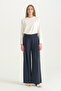 Lyocell Palazzo Pants - Navy Blue