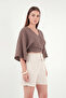Cotton Regular Fit Tie-Up Crop Kimono Kimono 668Yl2783 - 6