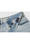 Embroidery Detailed Girls' Jean Shorts 6-14 Years Blue - 3