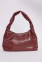 Women's Burgundy Zippered Tassel Detailed Hand and Shoulder Bag