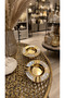 Esterhomedecor 2-Pack Pearlescent Brass Decorative Ashtray Brass Ashtray 13cm Recommended for Decorative Purposes