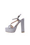 Women's Evening Dress Shoes with Platform Heels and Buckle Closure - 4