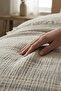 Double 4-Layer Muslin Bedspread 220X230 cm Buldan Handmade Striped Without Filling - 8