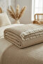 Valmia Double 4-Layer Muslin Bedspread 220X230 cm Buldan Handmade Unfilled Fringed Bedspread - 6