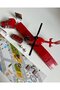 Toy Helicopter, Truck and Car Set Red |   33 cm Truck |   20 cm Helicopter |   8 cm Car and Accessories - 4
