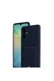 Samsung Galaxy A07 4g Compatible Kelvin Silicone with Business Card Holder - Navy Blue Bezoss - 2