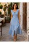 Blue Color Frida Muslin Dress