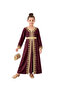 D'Daniela - Royal Embroidered Kaftan - Burgundy, Orange, Teal-8Years to 12Years