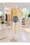Green Sub-Tone Yellow Imported Tail Design Top ✨ - 4