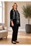 Plus Size Patterned Two-Piece Set Relaxed Fit Stylish Women's Combination Comfortable Fit Plus Size Two-Piece Set Modern Patterned Women's Set - 3
