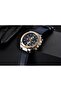 Watches for Men Luxury Quartz Water Resistant Watch Men's Chronograph Genuine Leather Strap 5151Blue - 7