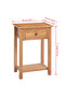 Console Table 50x32x75 cm Solid Oak Wood - 3