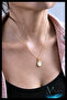 Oval White Stone Gold Necklace |   Elegant Chain Women's Jewelry Accessory