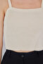 Women's Square Neck Strap Cream Blouse - 5
