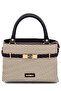 Brown, Straw Look, Double Compartment, Crossbody Strap, Small, Hand and Shoulder, Women's Bag - 2