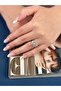 Vintage Square Stone Zircon Ring Gold Plated 454
