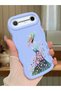 Tecno Spark Slim Compatible Case Camera Protector Blue Silicone Couple Phone Case Girl Pattern