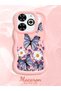 Infinix Smart 8 Plus Compatible Case Camera Protector Pink Silicone Couple Phone Case Butterfly Pattern - 2