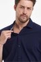 Navy Blue Short Sleeve Knitted Shirt - 4