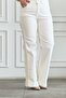 Wide Leg Cropped Jeans with Lace Detail