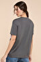 Stitch Print T-Shirt with Crew Neck and Short Sleeves - 6