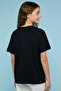 Typography Print T-Shirt with Crew Neck and Short Sleeves - 5