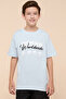 Printed T-Shirt with Crew Neck and Short Sleeves