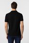 Regular Waffle Fabric V-Pocket Polo Collar Breathable Black T-Shirt - 8
