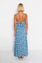 Women's Flounced V-Neck Thin Straps Floral Pattern Woven Beach Maxi Dress Unlined Daily Casual Modern - 5