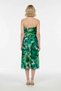 Women's Plus Size Asymmetrical Collar Sleeveless Midi Dress Floral Pattern Tulle Knitted Daily Casual Modern Stylish - 5
