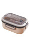 صندوق غداء بلاستيكي فاخر باللون البيج - 4