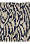 Navy Blue Patterned Women's Capri with Elastic Waist - 7
