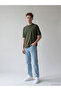 Green Crew Neck Boys' Thick Basic T-Shirt