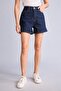 100% Cotton Mom Fit High Waist Short Leg Jean Blue Black Shorts H0597Ax26Hs - 4