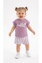 Cotton Organic Fabric Muslin Shorts Detailed 2-Piece Baby Girl Set