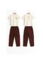 Men's Seasonal Gabardine Pants with Back Detail T-Shirt - 2