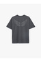Cotton Stone Detailed Short Sleeve Crew Neck T-Shirt with Back Print - 4