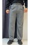 Striped Pleated Baggy Fit Fabric Trousers