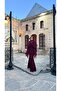 Asian Hijab Tulle Detailed Evening Dress - 2