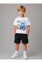 Girls and Boys T-Shirt Shorts Set 100% Cotton Summer Comfortable Fit Scoop Print Sports Casual Set (Shorts and T-Shirt Set)