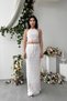 Premium Set with Back Tie Detail, Blended Crop Blouse and Maxi Skirt - 5